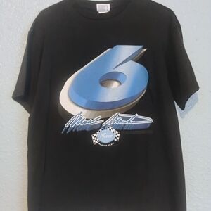 Black Vintage Sport Racing Tee Mark Martin Pfizer Tshirt Rare Medium